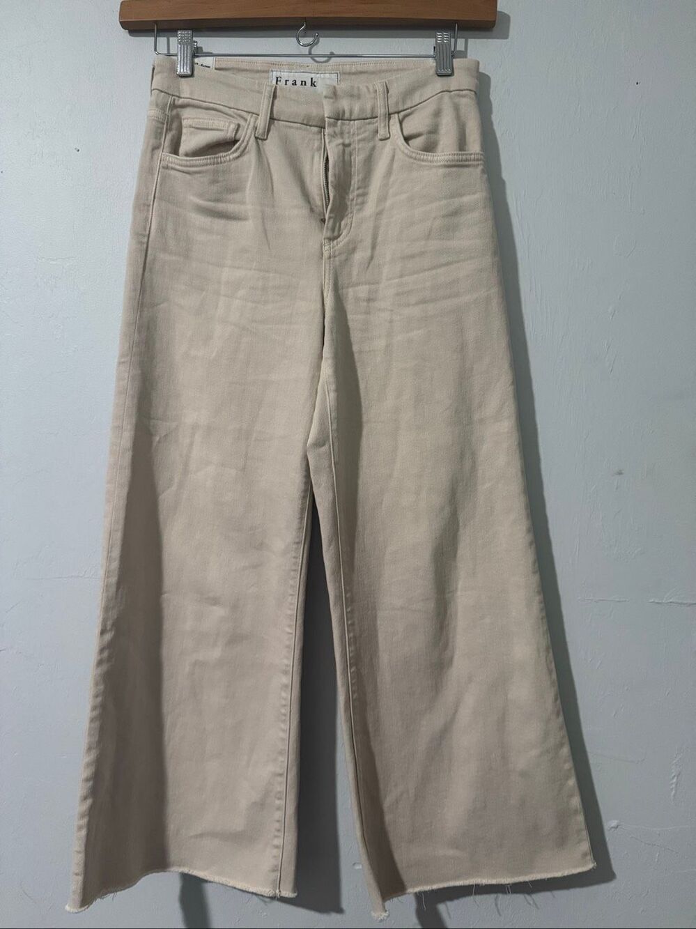 Frank & Eileen Galway wide leg raw edge jeans 26